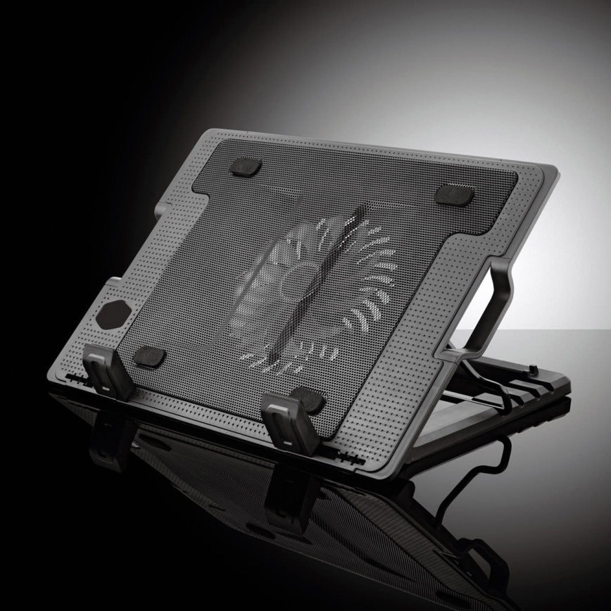Koelsysteem voor een Laptop 1x ventilator 2xUSB zwart