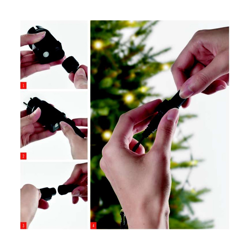 Koelwit LED Kerst buitenketting 100x LED / 15m IP44