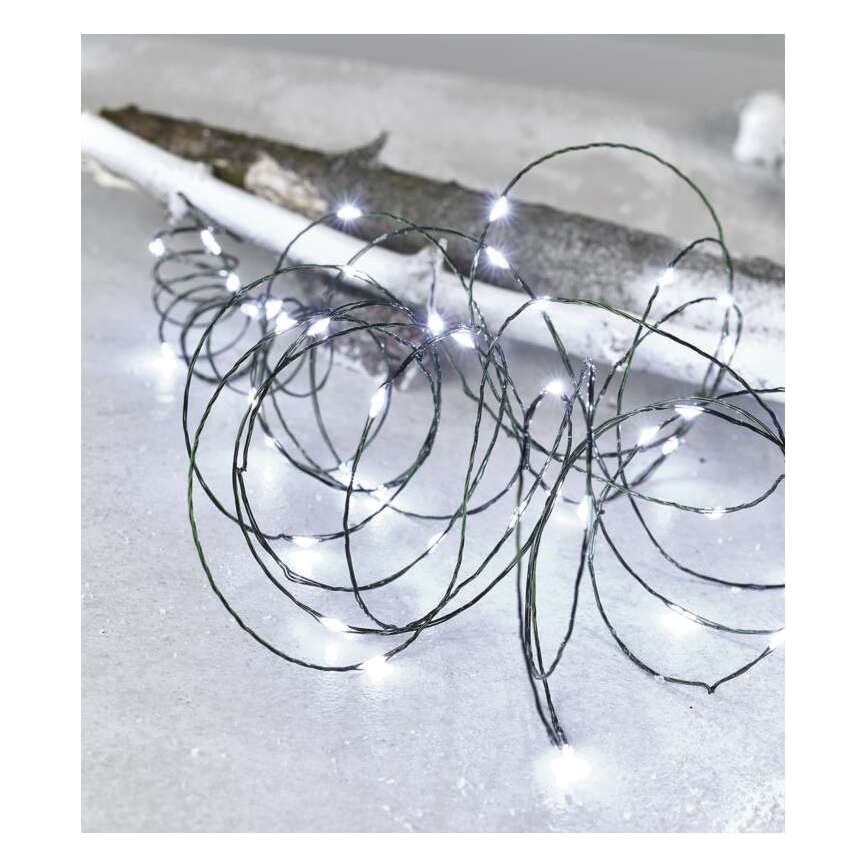 Koelwit LED Kerst buitenketting 75x LED / 12,5m IP44
