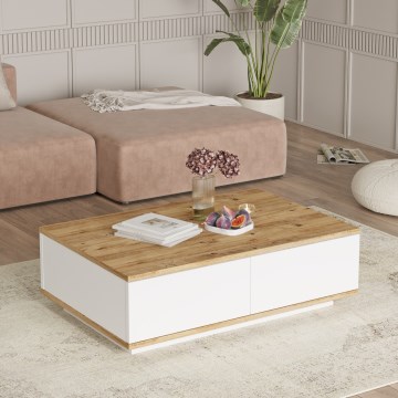 Koffie Tafel 28,6x90 cm grenen atlantic/wit