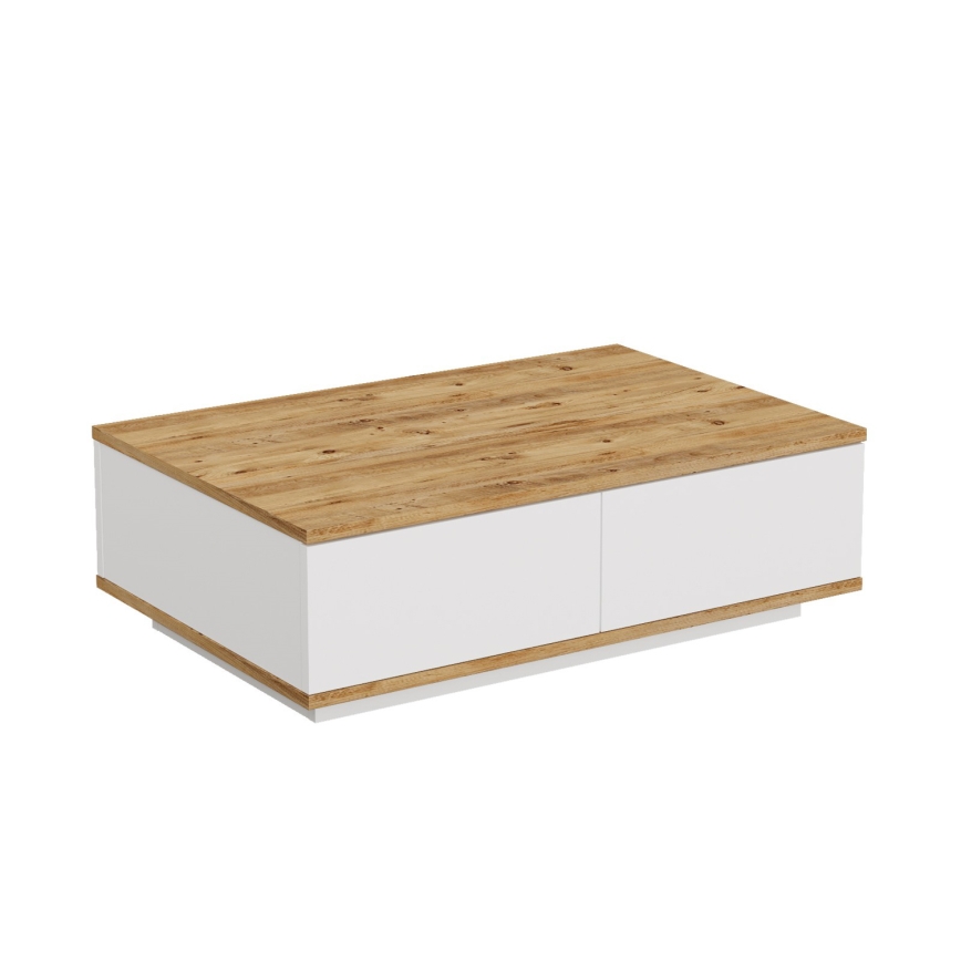 Koffie Tafel 28,6x90 cm grenen atlantic/wit