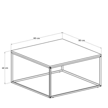 Koffie Tafel 42x80 cm zwart