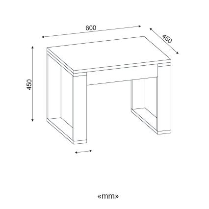 Koffie Tafel ARDA 45x60 cm