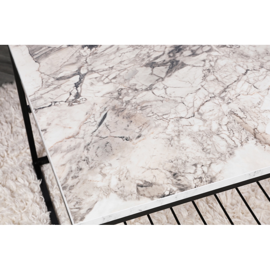 Koffie Tafel ASUDE 43x95 cm zwart/wit