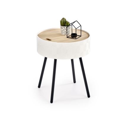 Koffie Tafel AURA 45x38 cm wit/zwart/beige
