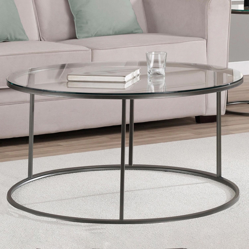 Koffie Tafel BERLIN 60x45 cm zwart/doorzichtig