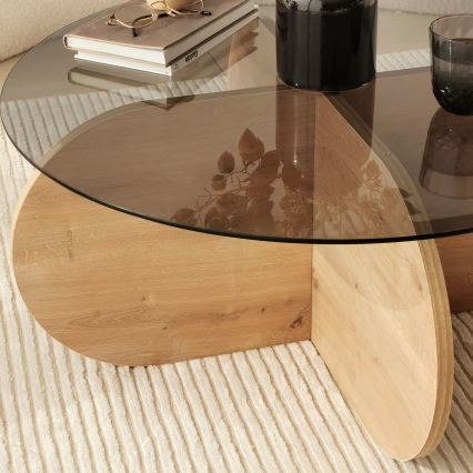 Koffie Tafel BUBBLE 35x75 cm bruin/zwart