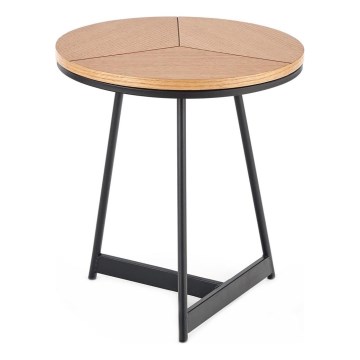 Koffie Tafel CARIDA 49x45 cm zwart/eiken