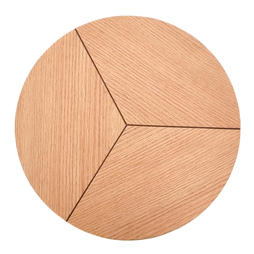 Koffie Tafel CARIDA 49x45 cm zwart/eiken