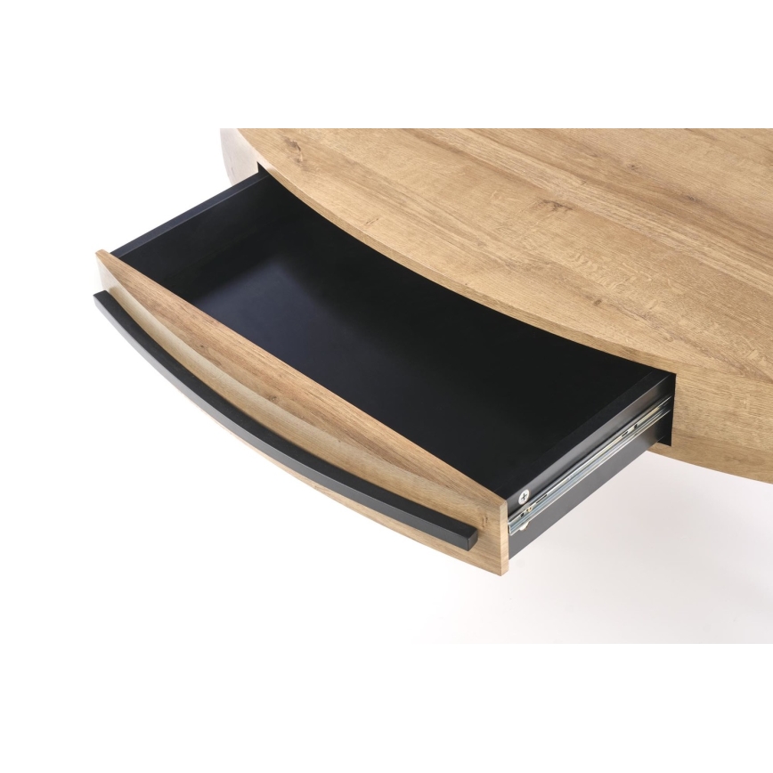 Salontafel met lade CAROLINA 41x120 cm goud eiken/zwart