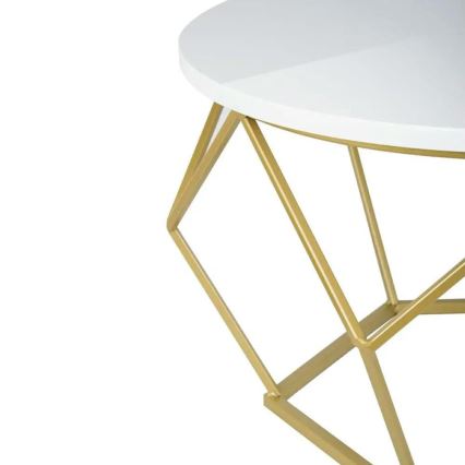 Koffie Tafel DIAMOND 40x70 cm goud/wit