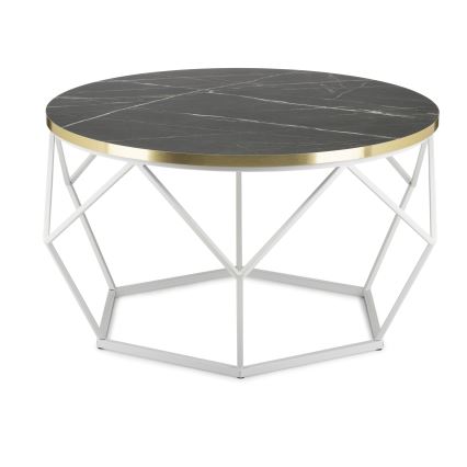 Koffie Tafel DIAMOND 40x70 cm goud/zwart/wit