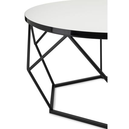 Koffie Tafel DIAMOND 40x70 cm wit/zwart