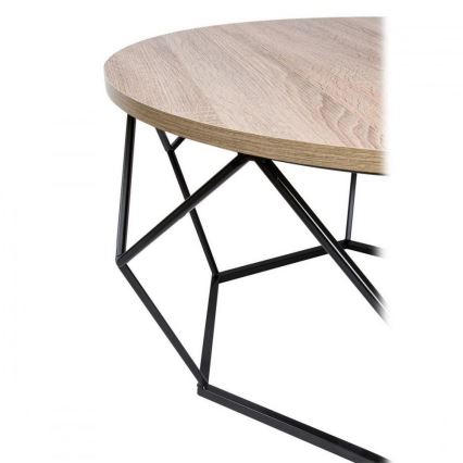 Koffie Tafel DIAMOND 40x70 cm zwart/bruin