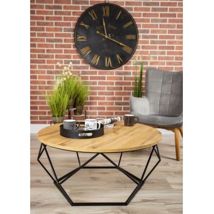 Koffie Tafel DIAMOND 40x90 cm zwart/bruin