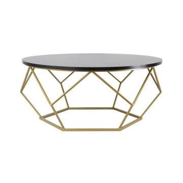 Koffie Tafel DIAMOND 41,5x90 cm goud/zwart