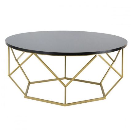 Koffie Tafel DIAMOND 41,5x90 cm goud/zwart