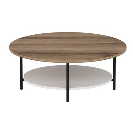 Koffie Tafel ELIS 36x90 cm eiken/wit