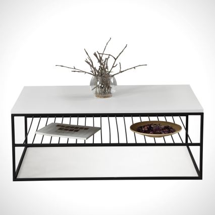 Koffie Tafel ETNA 43x95 cm wit/zwart