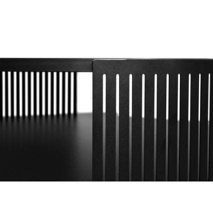 Koffie Tafel FIKOLI 40x75 cm zwart/goud eiken