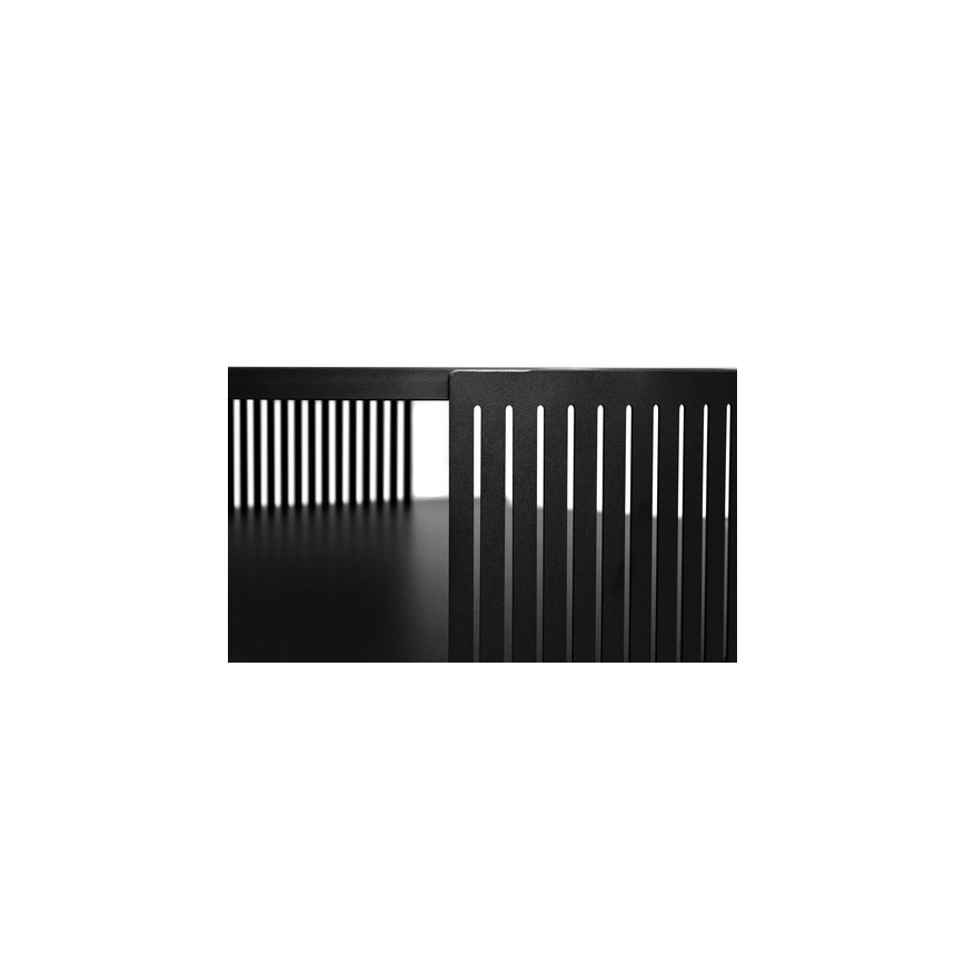 Koffie Tafel FIKOLI 40x75 cm zwart/goud eiken