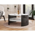Koffie Tafel FIKOLI 40x75 cm zwart/wit