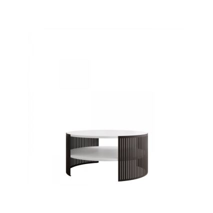 Koffie Tafel FIKOLI 40x75 cm zwart/wit
