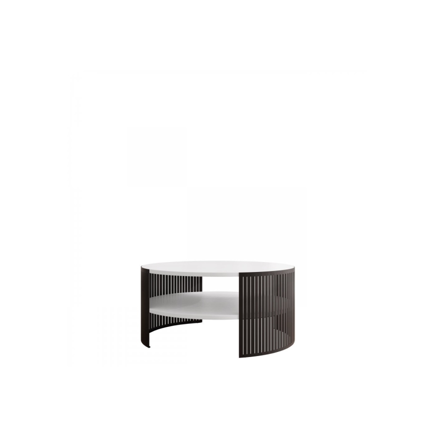 Koffie Tafel FIKOLI 40x75 cm zwart/wit