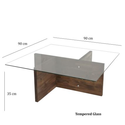 Koffie Tafel GLORY 35x90 cm dennen