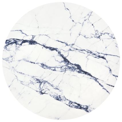 Koffie Tafel HARISSA 41x42 cm zwart/wit marmeren decor