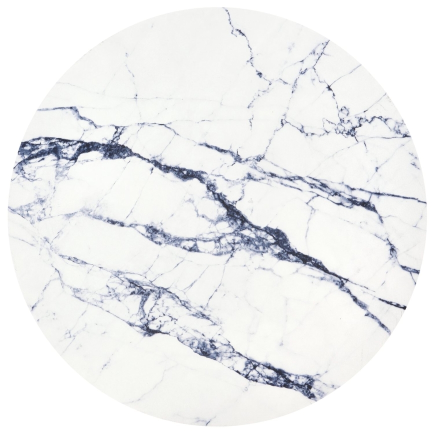 Koffie Tafel HARISSA 41x42 cm zwart/wit marmeren decor