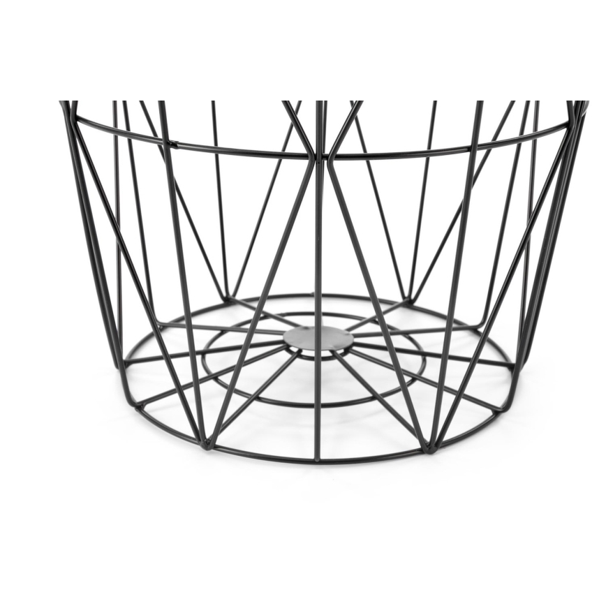 Koffie Tafel HARISSA 41x42 cm zwart/wit marmeren decor
