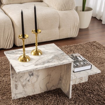 Koffie Tafel HARMONY 40x80 cm marmeren decor