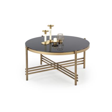 Koffie Tafel ISMENA 41x80 cm goud/zwart