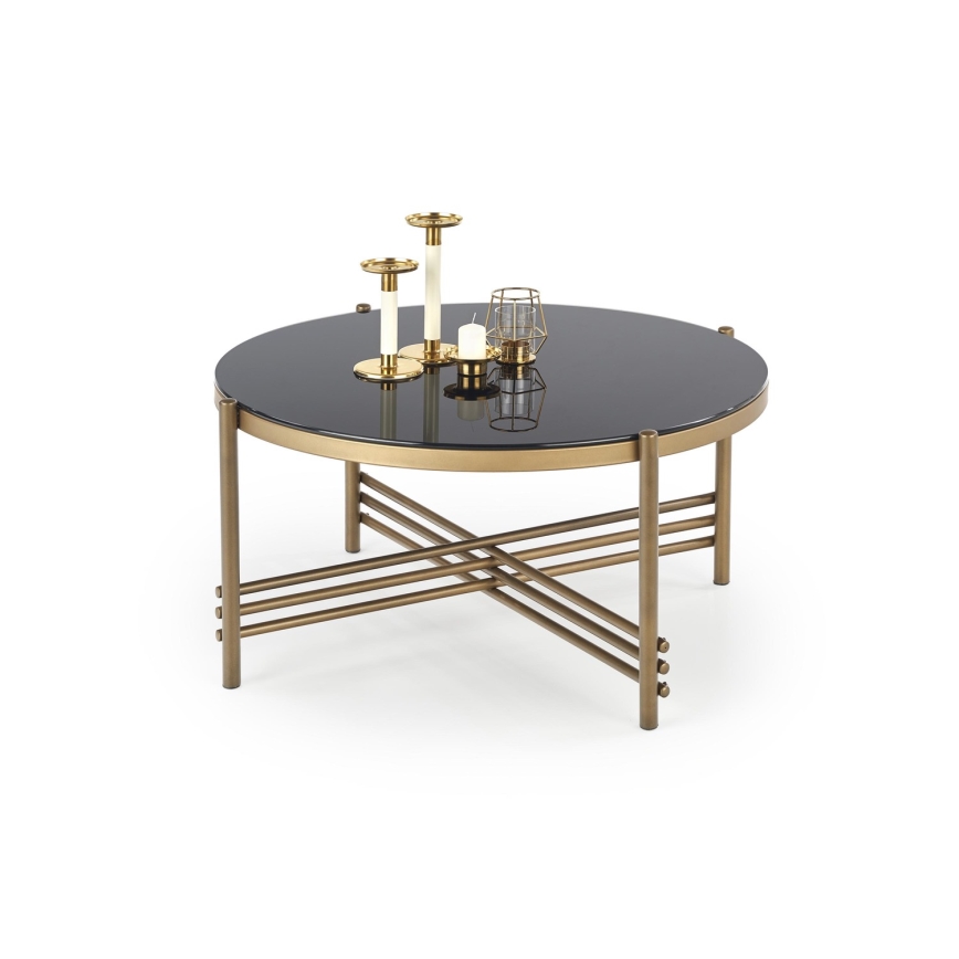 Koffie Tafel ISMENA 41x80 cm goud/zwart