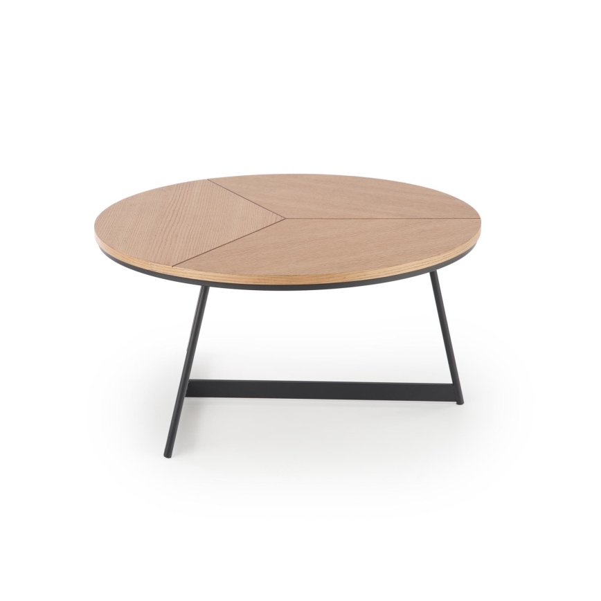 Koffie Tafel KARIDA 41x80 cm beige/zwart