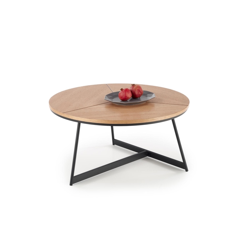 Koffie Tafel KARIDA 41x80 cm beige/zwart