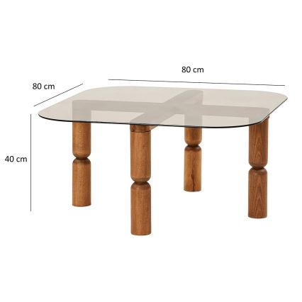 Koffie Tafel KEI 40x80 cm bruin/brons