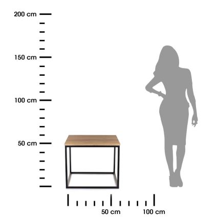 Koffie Tafel KVADRATO 50x61 cm zwart