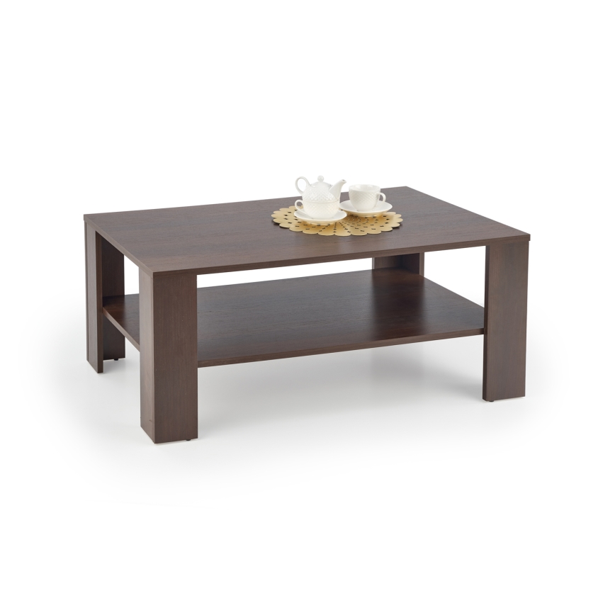 Koffie Tafel KWADRO 53x110 cm donker walnoot