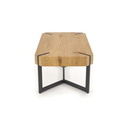 Koffie Tafel LAVIDA 43x110 cm goud eiken/zwart