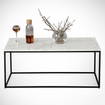 Koffie Tafel MARMO 43x95 cm zwart/wit