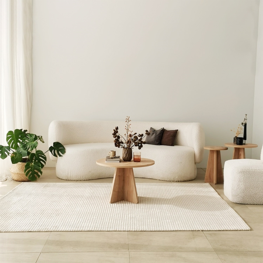 Koffie Tafel MUSHROOM 40x60 cm saffier eiken