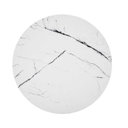 Koffie Tafel NUBIRA 41x60 cm zwart/marmeren decor