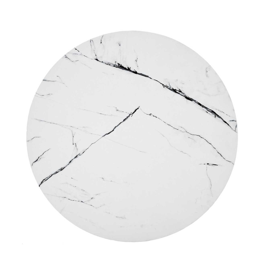 Koffie Tafel NUBIRA 41x60 cm zwart/marmeren decor