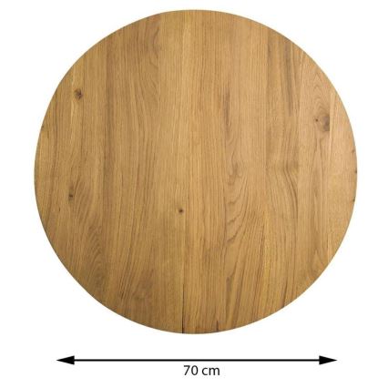 Koffie Tafel OAKLOFT 40x70 cm zwart/eiken