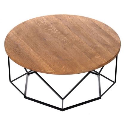 Koffie Tafel OAKLOFT 41,5x90 cm zwart/eiken