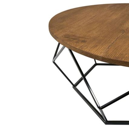 Koffie Tafel OAKLOFT 41,5x90 cm zwart/eiken