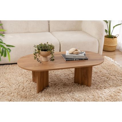 Koffie Tafel OVAL 60x120 cm bruin