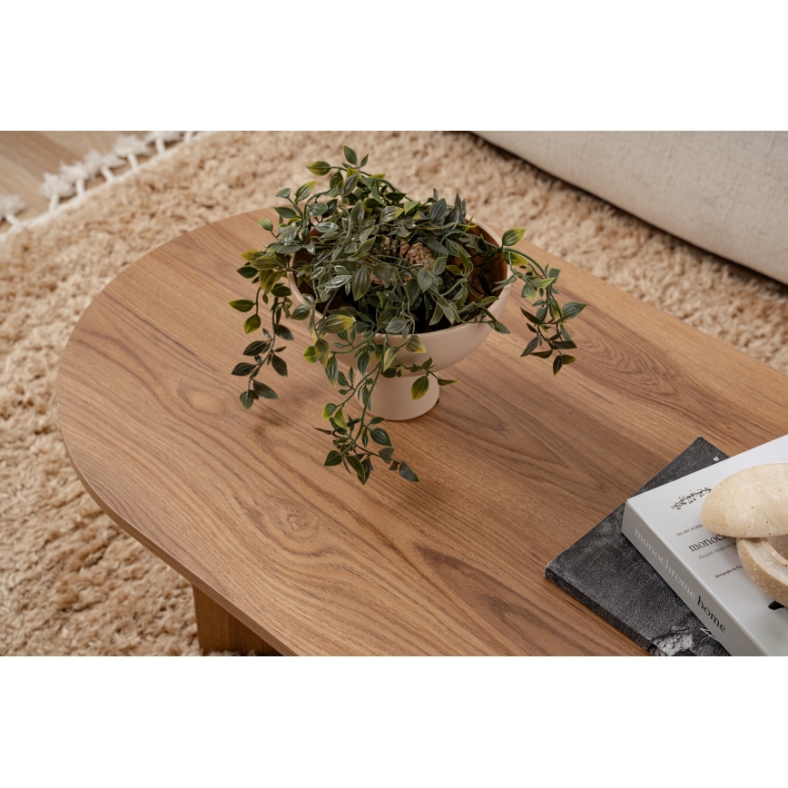 Koffie Tafel OVAL 60x120 cm bruin